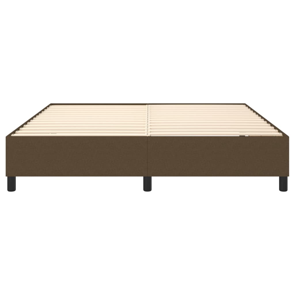 Okvir za krevet s oprugom tamnosmeđi 160x200 cm od tkanine