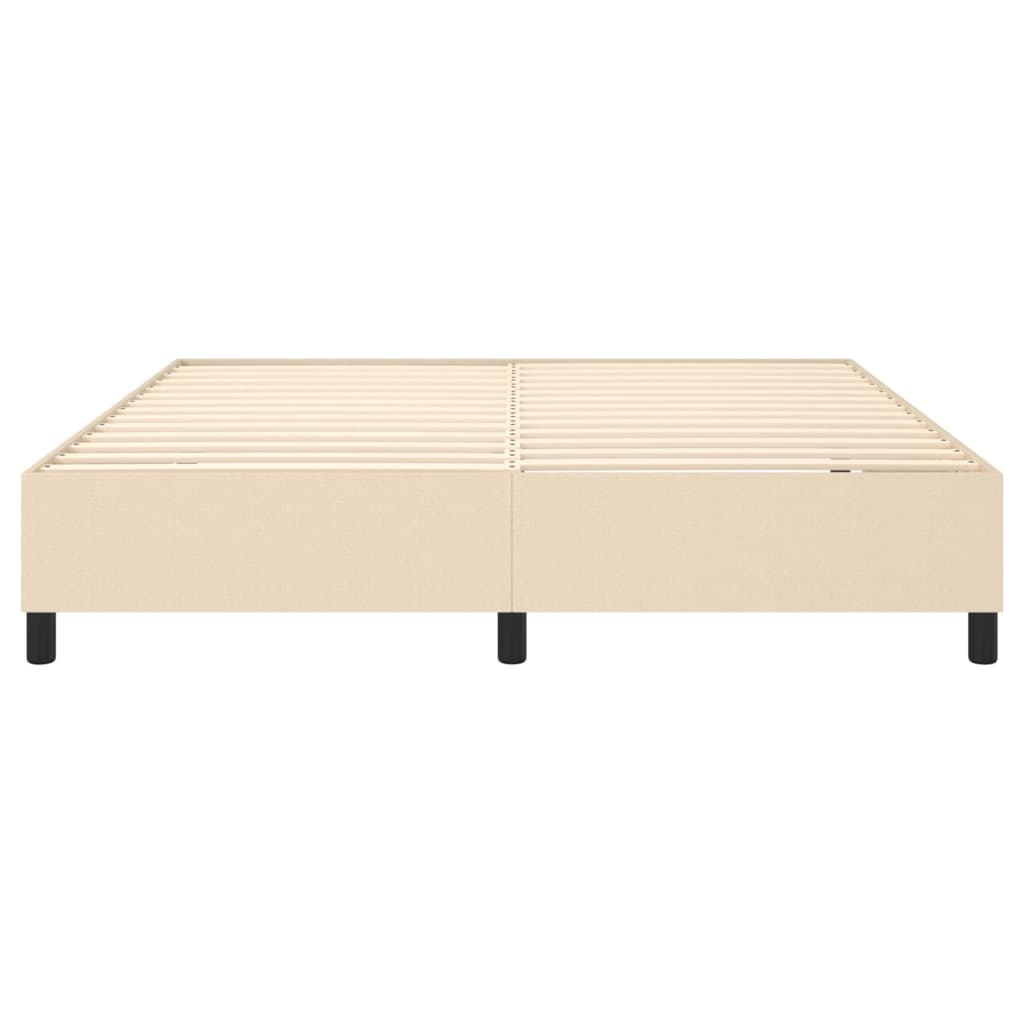 Okvir za krevet s oprugom krem 160x200 cm od tkanine