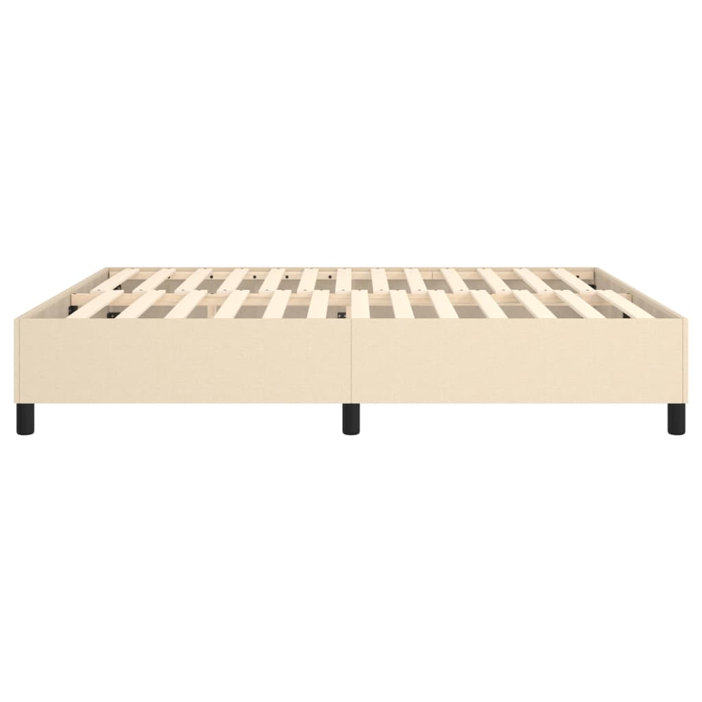 Okvir za krevet s oprugom krem 160x200 cm od tkanine