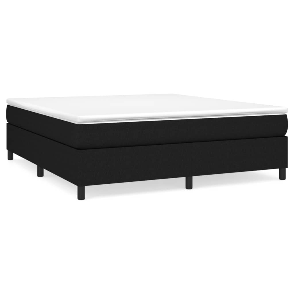Okvir za krevet s oprugom crni 180x200 cm od tkanine
