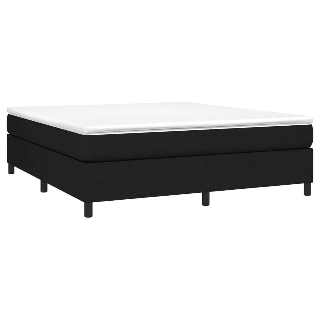 Okvir za krevet s oprugom crni 180x200 cm od tkanine