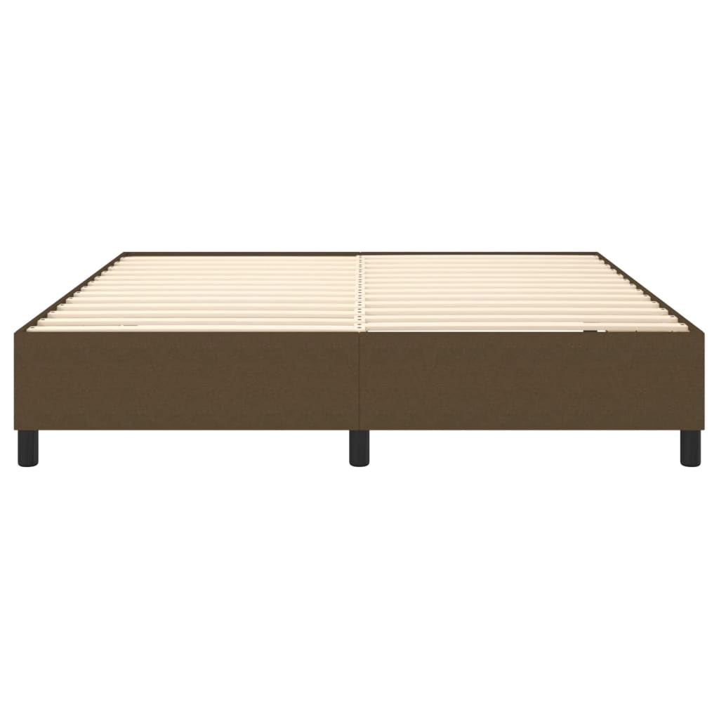 Okvir za krevet s oprugom tamnosmeđi 180x200 cm od tkanine