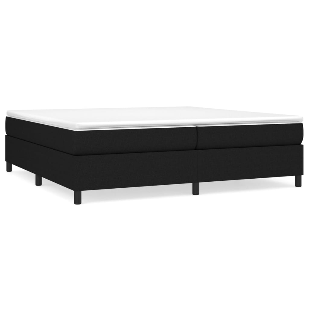 Okvir za krevet s oprugom crni 200x200 cm od tkanine