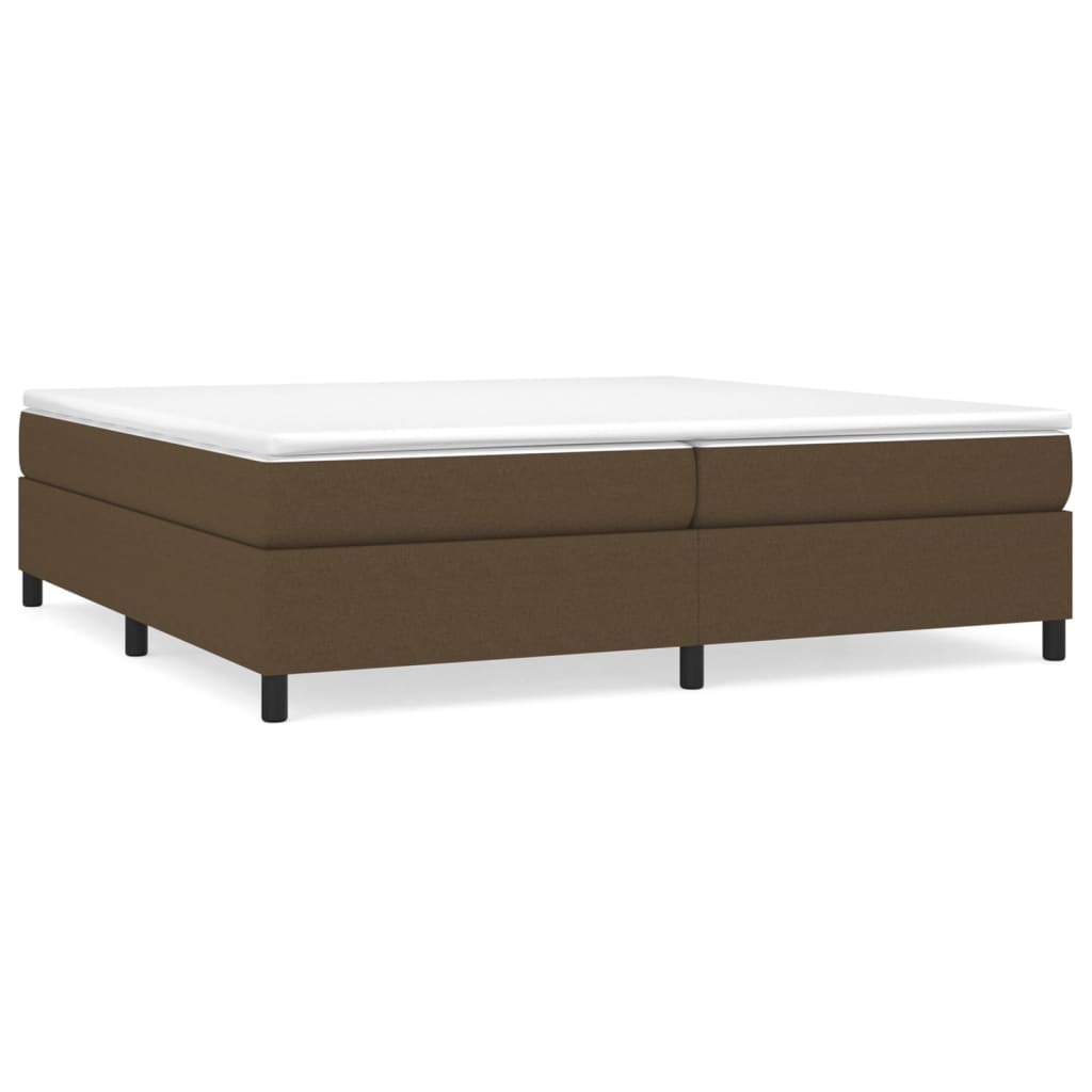 Okvir za krevet s oprugom tamnosmeđi 200x200 cm od tkanine