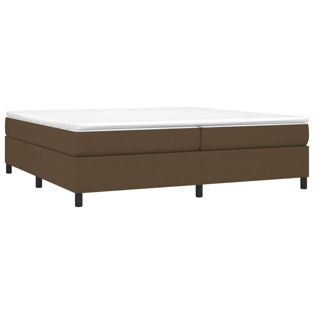 Okvir za krevet s oprugom tamnosmeđi 200x200 cm od tkanine