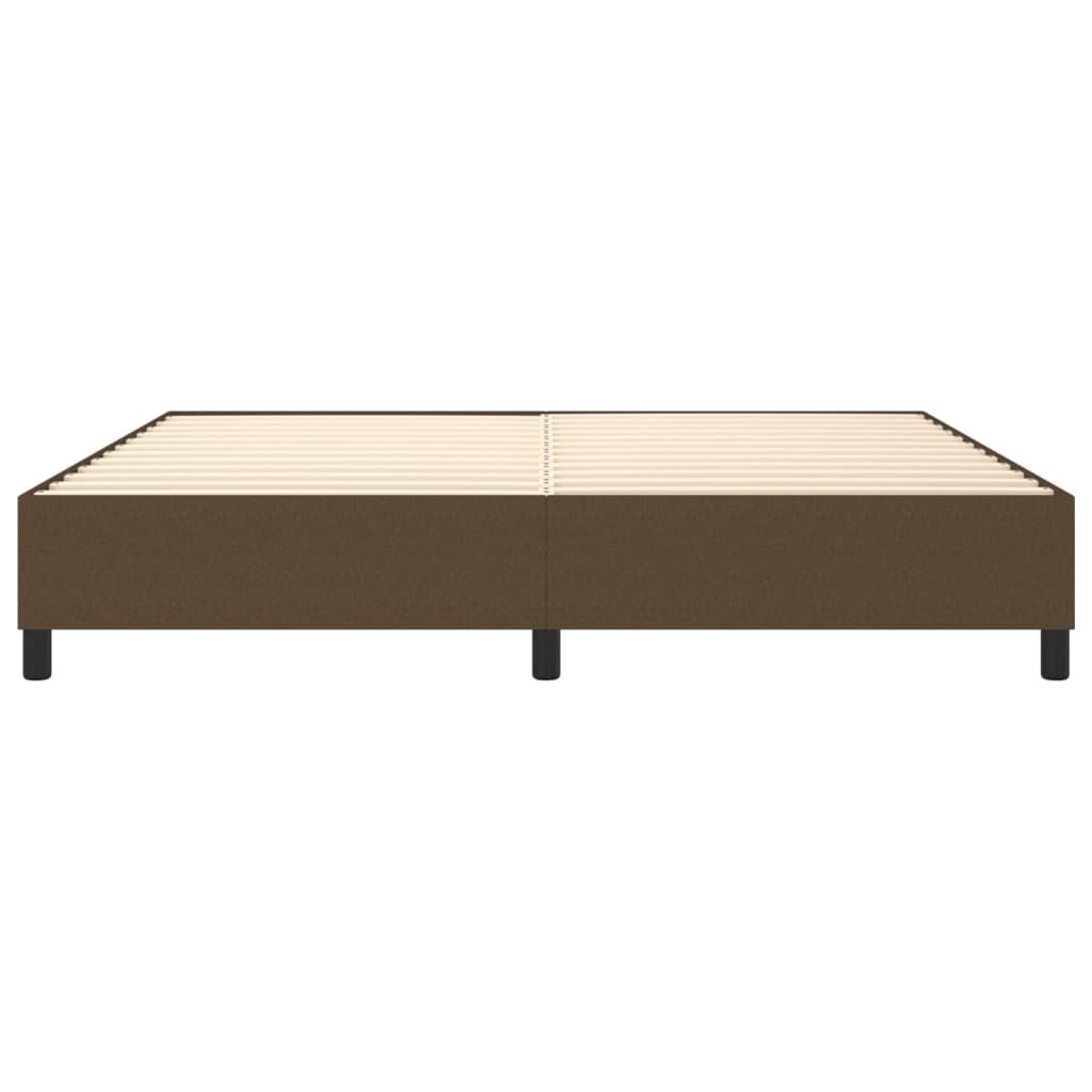 Okvir za krevet s oprugom tamnosmeđi 200x200 cm od tkanine