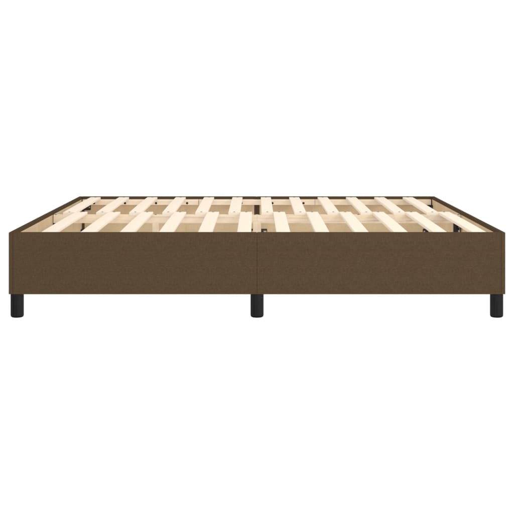Okvir za krevet s oprugom tamnosmeđi 200x200 cm od tkanine