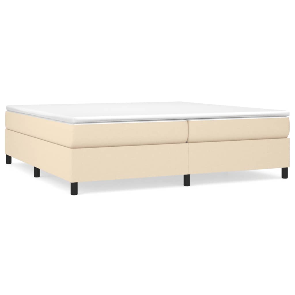 Okvir za krevet s oprugom krem 200x200 cm od tkanine