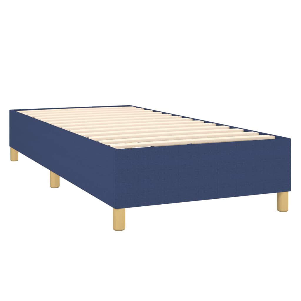 Okvir za krevet s oprugom plava 80x200cm od tkanine