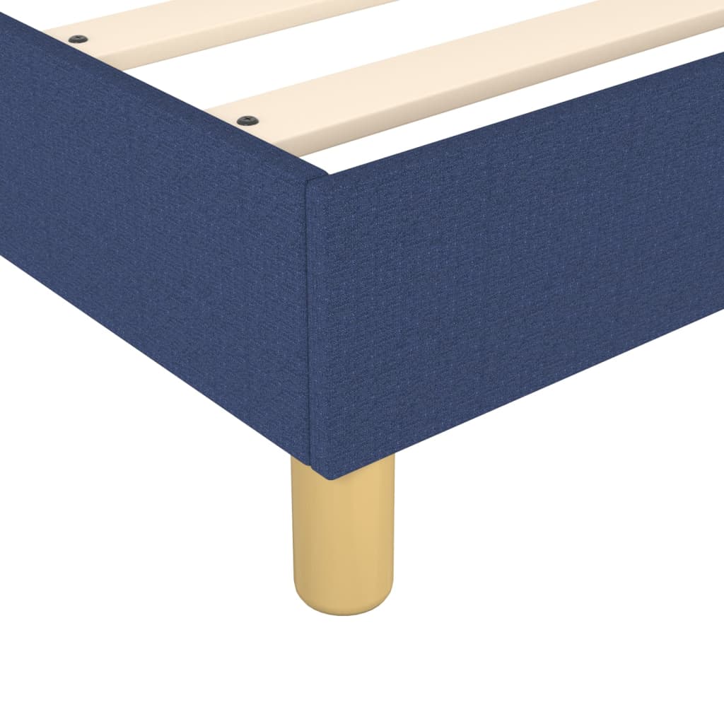 Okvir za krevet s oprugom plava 80x200cm od tkanine