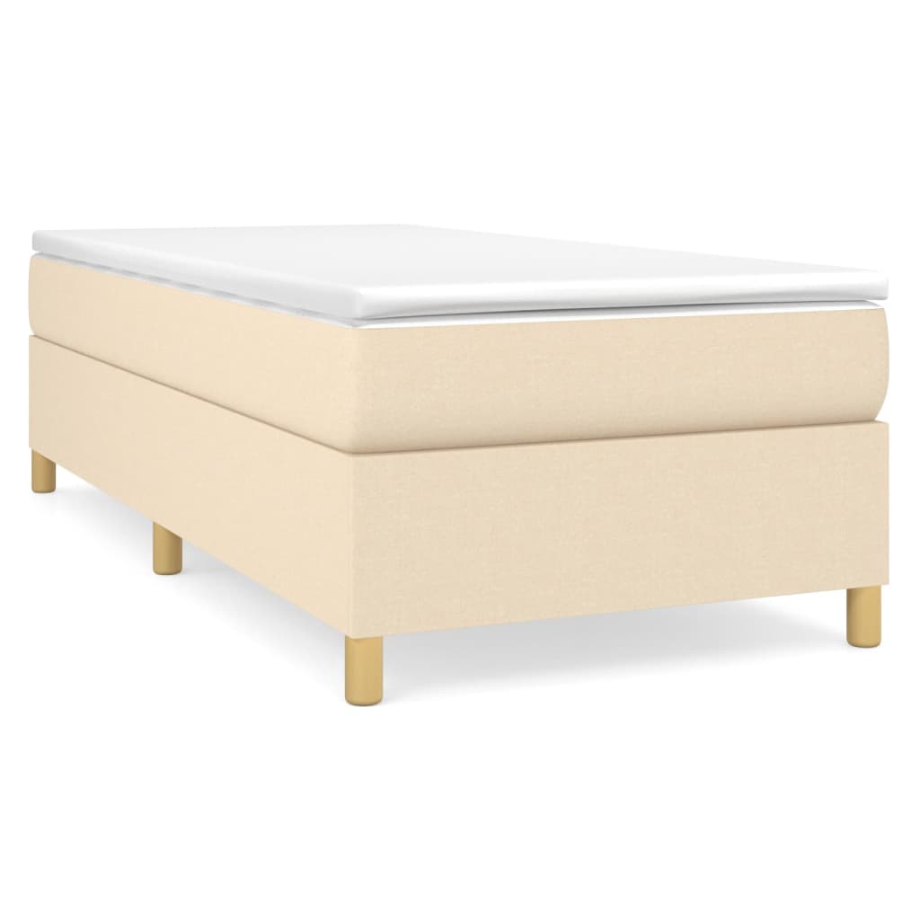 Okvir za krevet s oprugom krem 90x190cm od tkanine