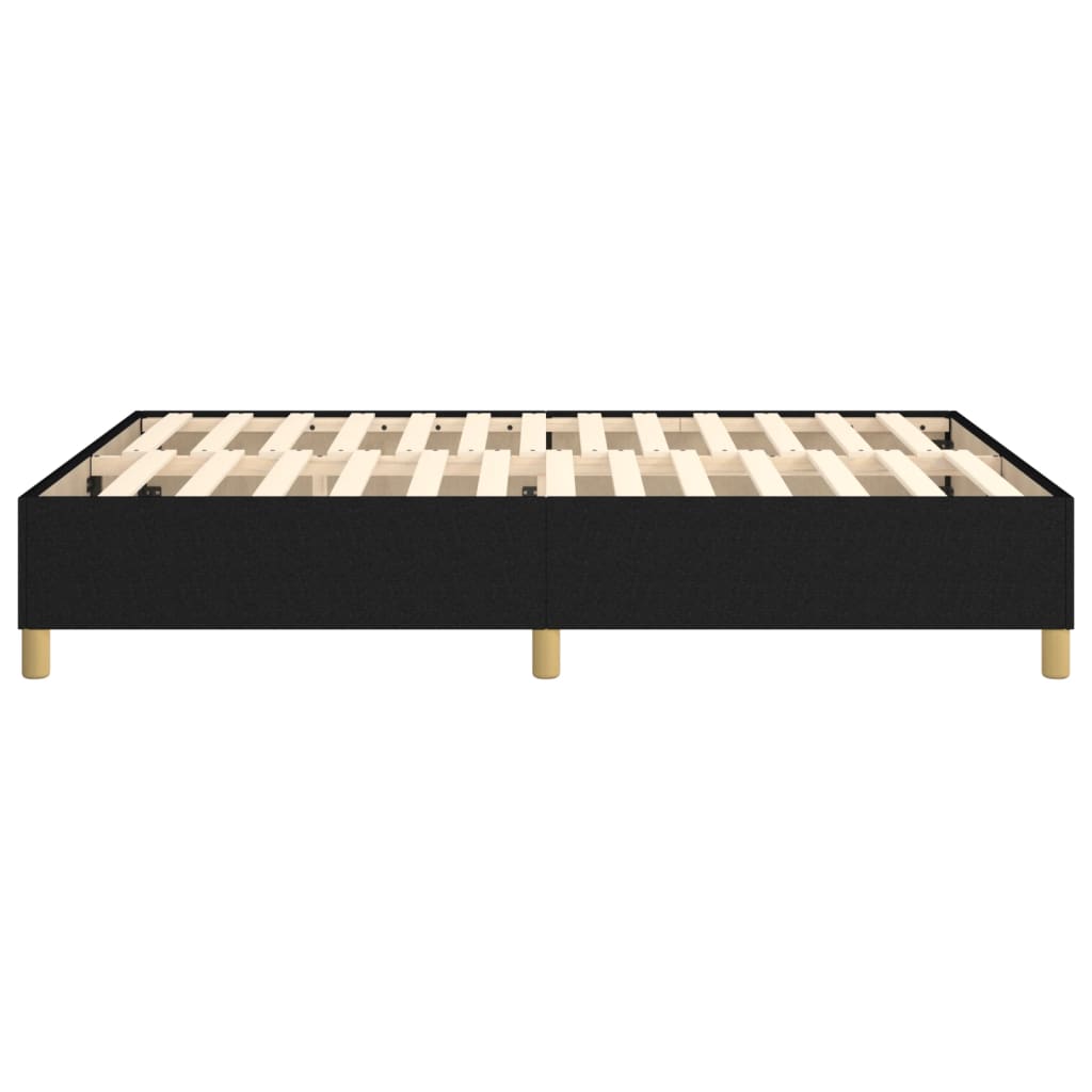 Okvir za krevet s oprugom crni 140 x 190 cm od tkanine
