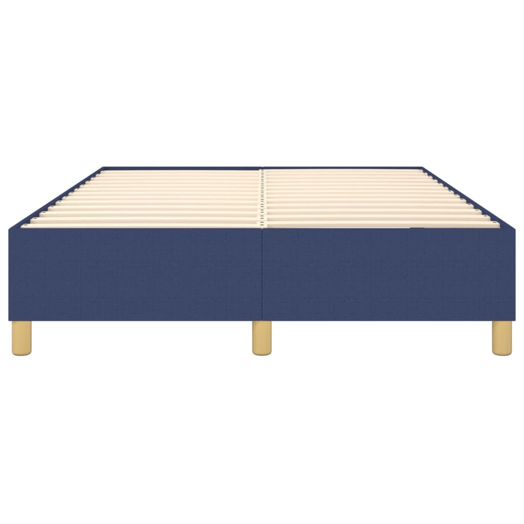 Okvir za krevet s oprugom plavi 140 x 200 cm od tkanine