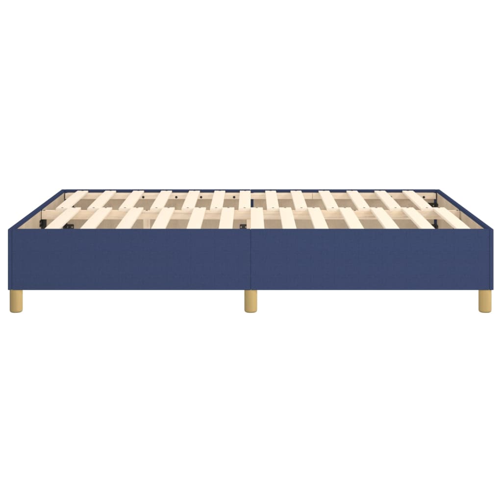 Okvir za krevet s oprugom plavi 140 x 200 cm od tkanine