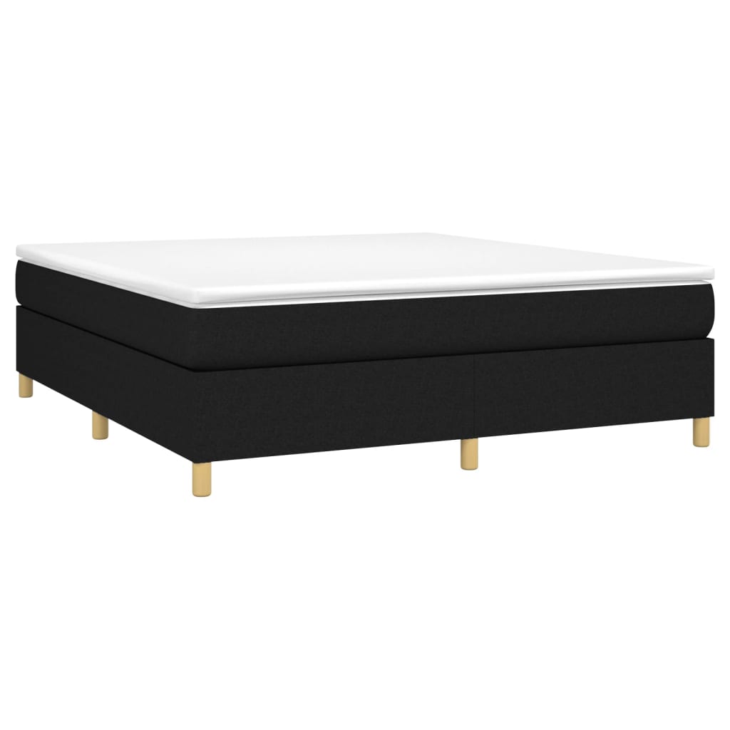 Okvir za krevet s oprugom crni 180x200 cm od tkanine