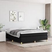 Okvir za krevet s oprugom crni 180x200 cm od tkanine