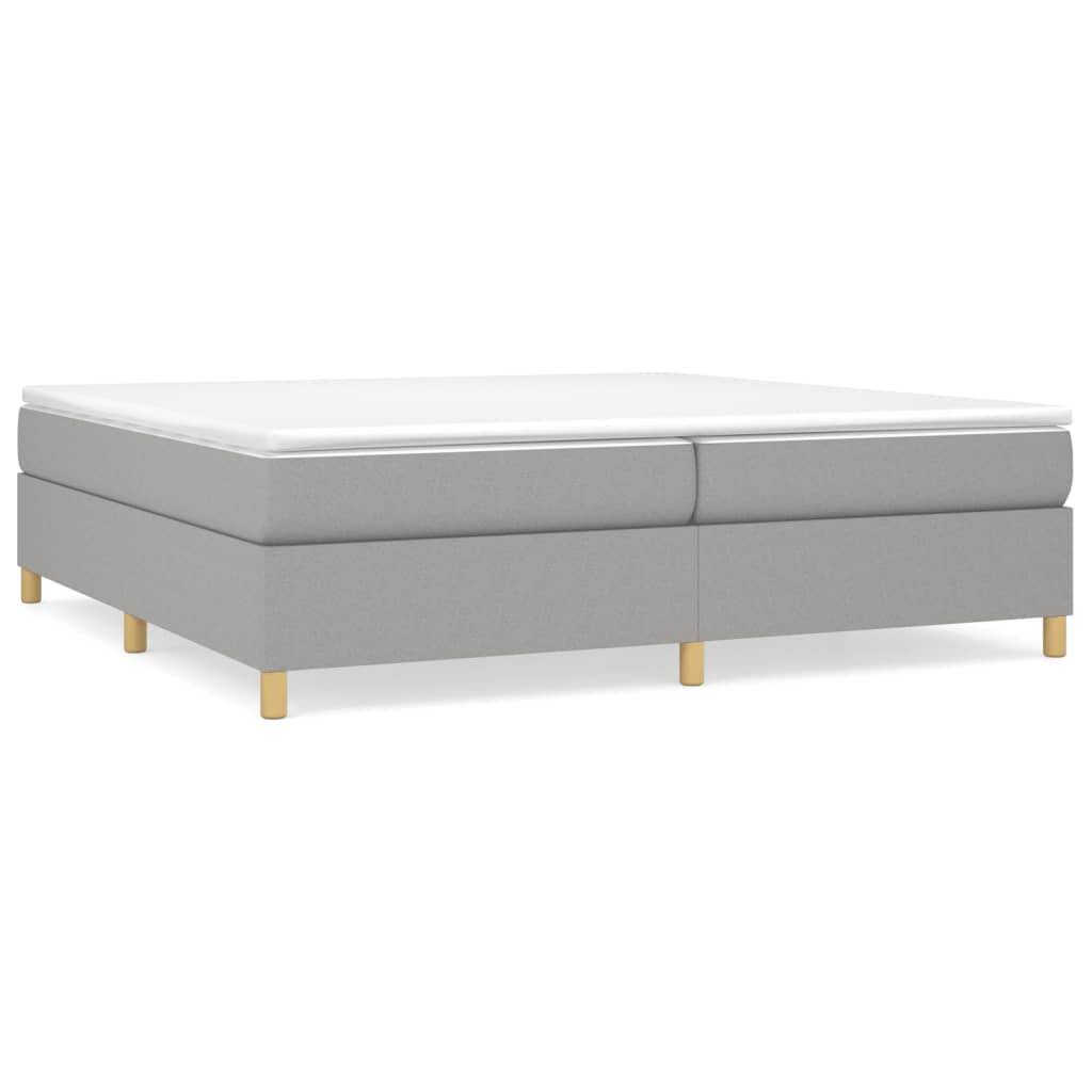 Okvir za krevet s oprugom svjetlosivi 200 x 200 cm od tkanine