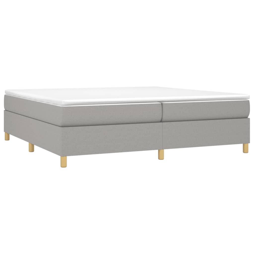 Okvir za krevet s oprugom svjetlosivi 200 x 200 cm od tkanine