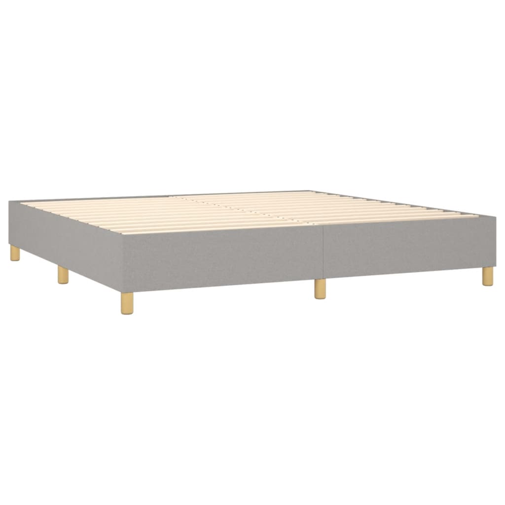 Okvir za krevet s oprugom svjetlosivi 200 x 200 cm od tkanine