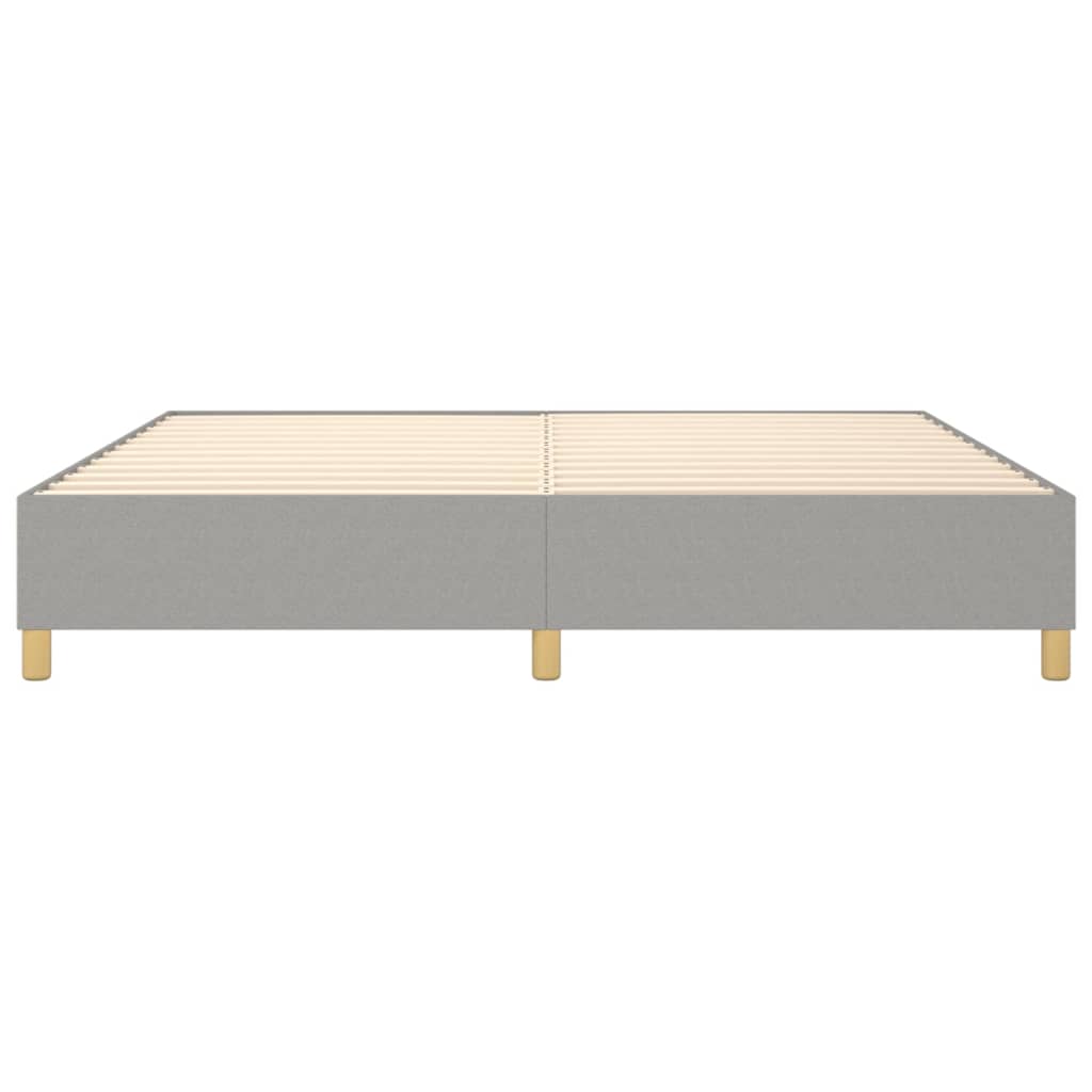 Okvir za krevet s oprugom svjetlosivi 200 x 200 cm od tkanine