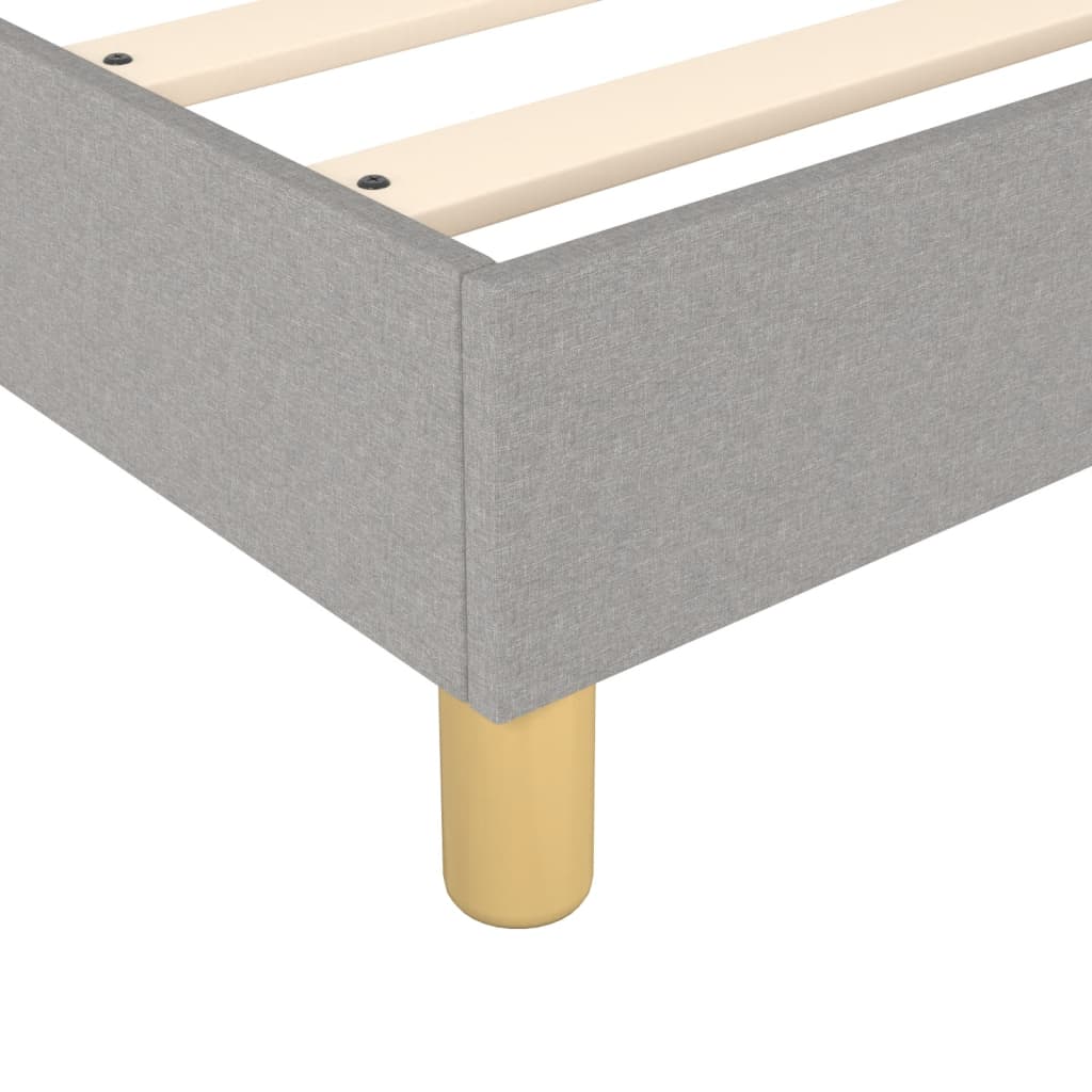 Okvir za krevet s oprugom svjetlosivi 200 x 200 cm od tkanine