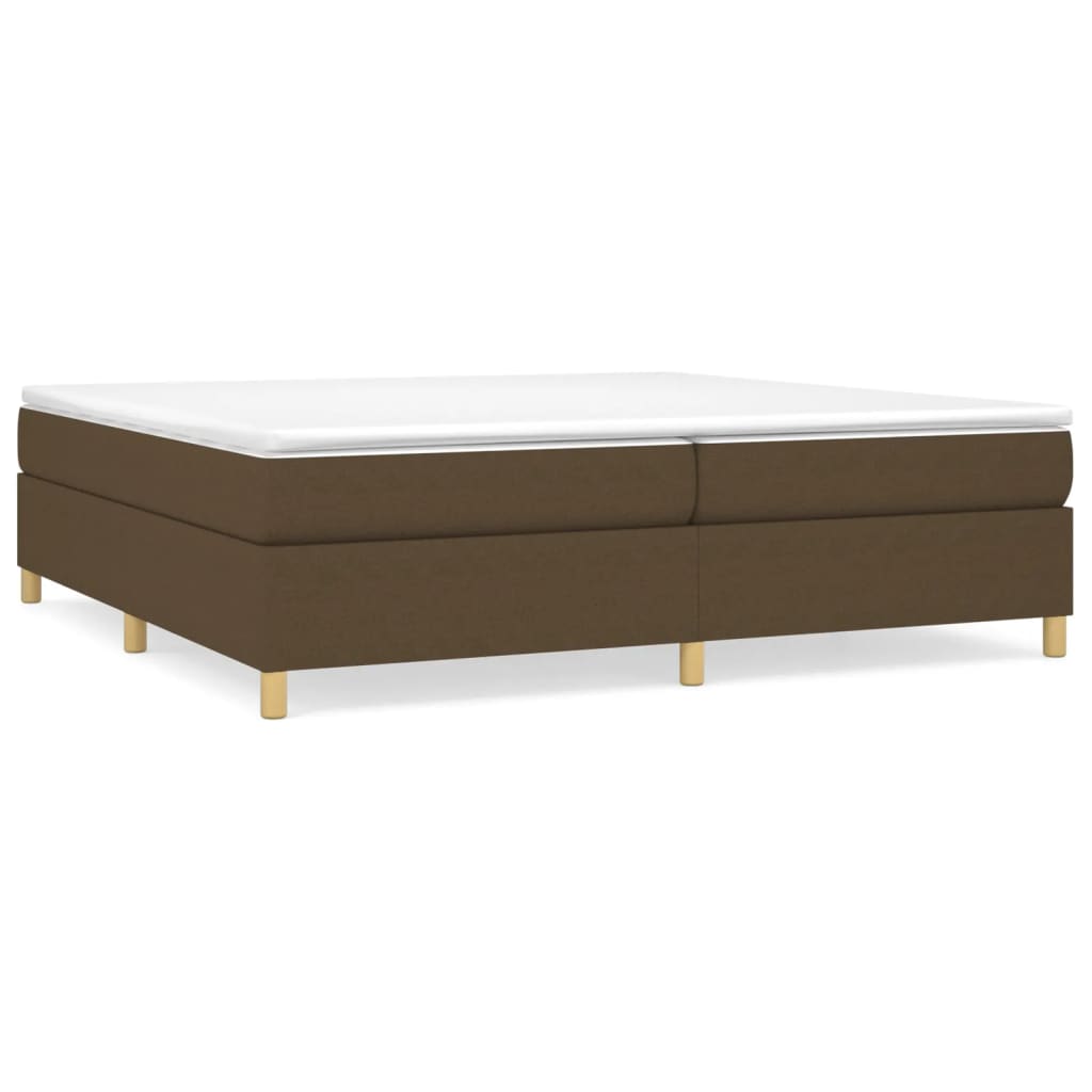 Okvir za krevet s oprugom tamnosmeđi 200x200 cm od tkanine