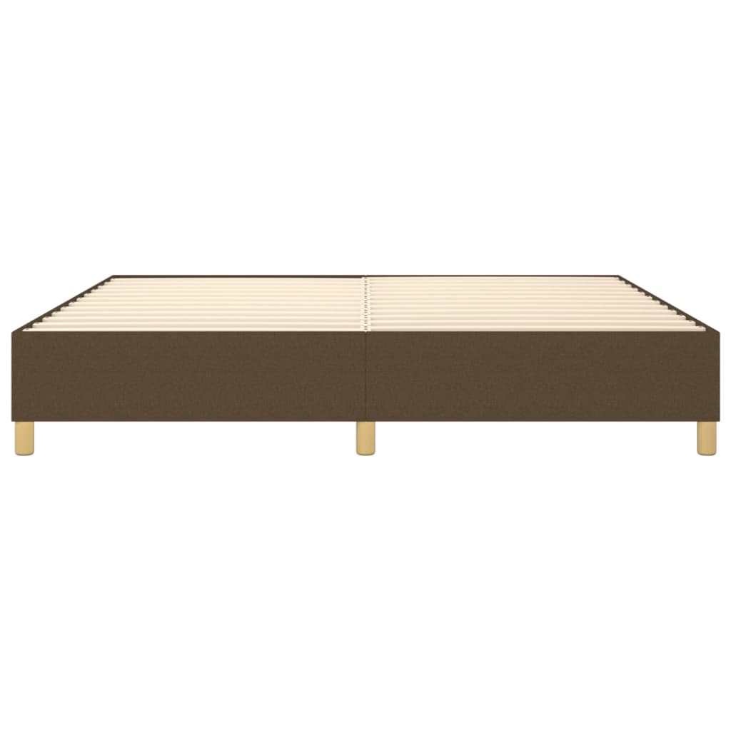 Okvir za krevet s oprugom tamnosmeđi 200x200 cm od tkanine