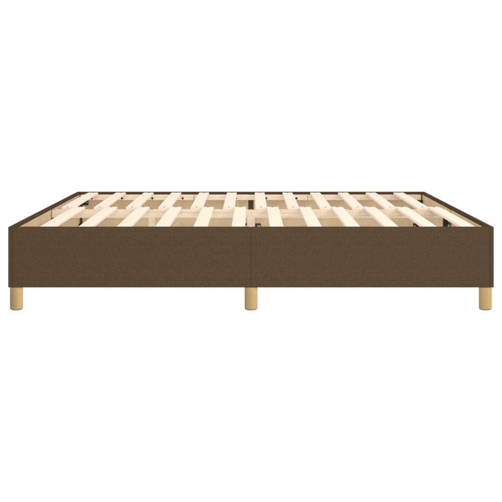 Okvir za krevet s oprugom tamnosmeđi 200x200 cm od tkanine