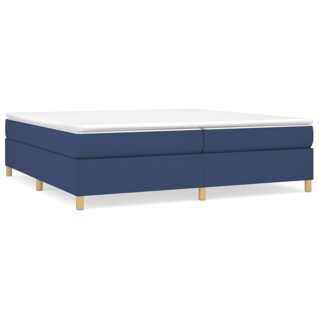 Okvir za krevet s oprugom plavi 200x200 cm od tkanine