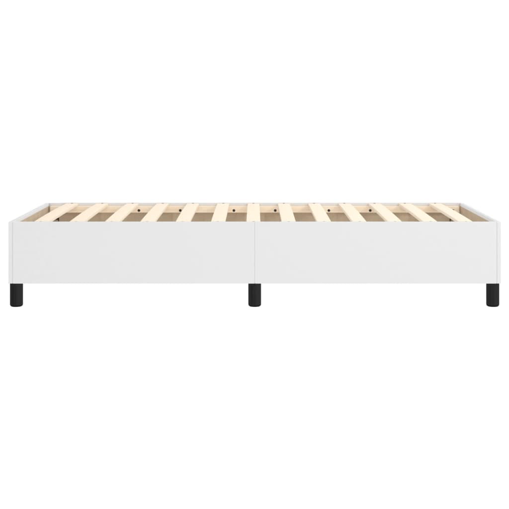 Okvir za krevet s oprugom bijeli 80 x 200 cm od umjetne kože
