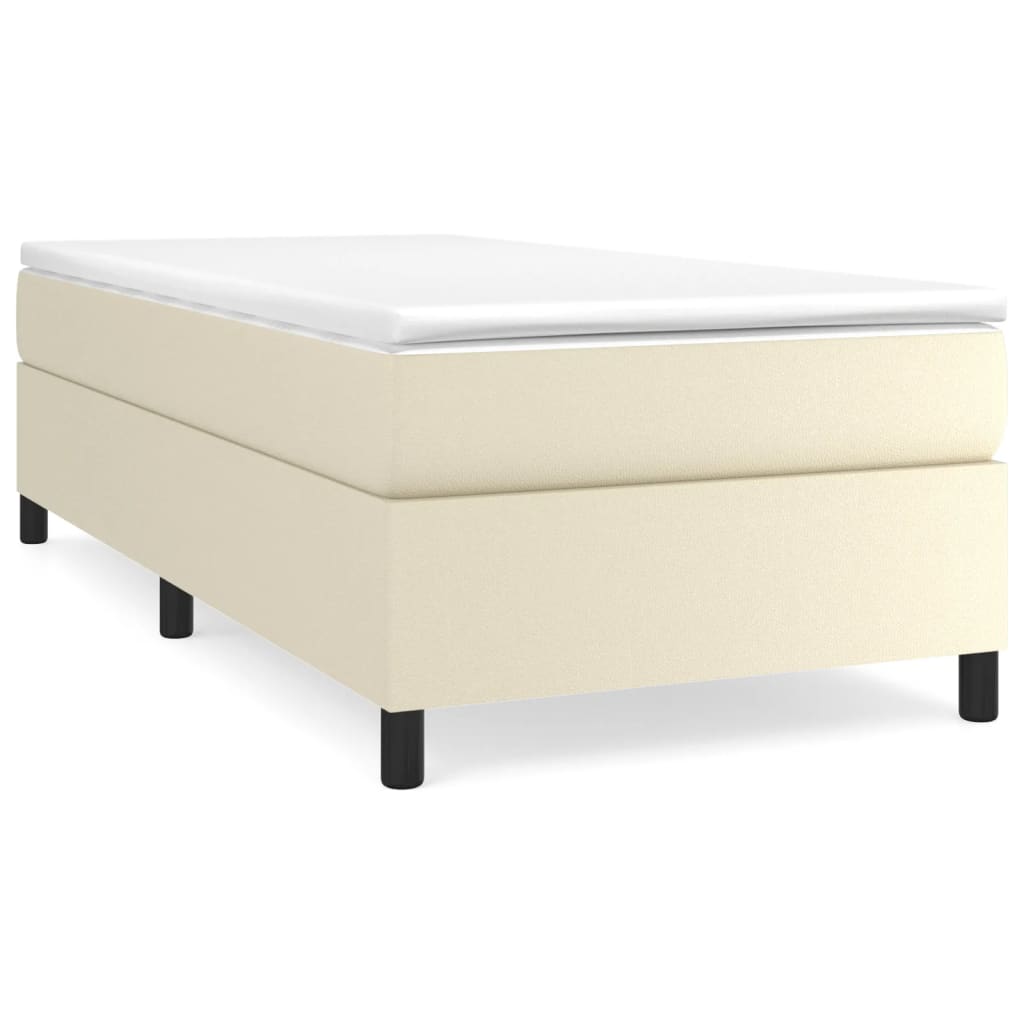 Okvir za krevet s oprugom krem 80 x 200 cm od umjetne kože
