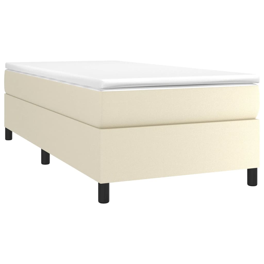 Okvir za krevet s oprugom krem 80 x 200 cm od umjetne kože