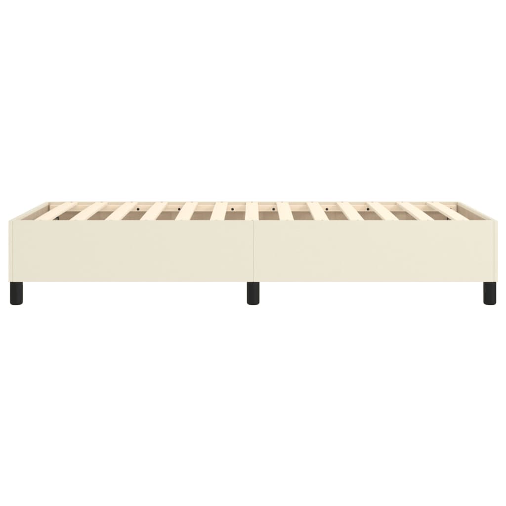 Okvir za krevet s oprugom krem 80 x 200 cm od umjetne kože