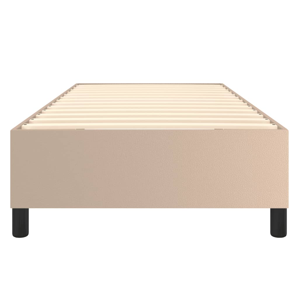 Okvir za krevet s oprugom boja cappuccina 90x190 cm od umjetne kože