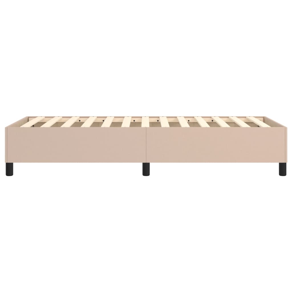 Okvir za krevet s oprugom boja cappuccina 90x190 cm od umjetne kože