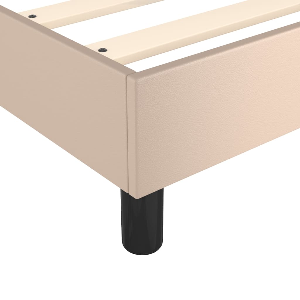Okvir za krevet s oprugom boja cappuccina 90x200 cm od umjetne kože