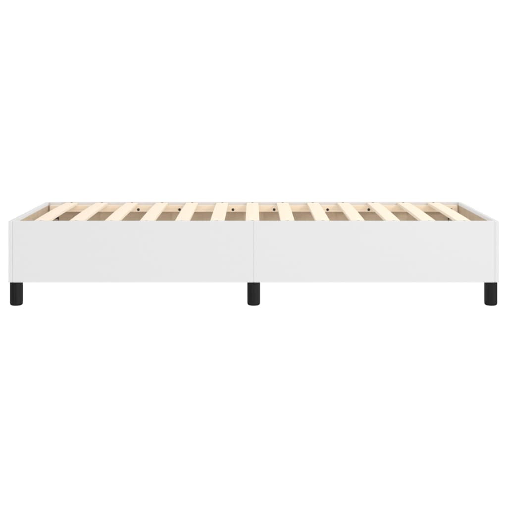 Okvir za krevet s oprugom bijela 100x200 cm od umjetne kože