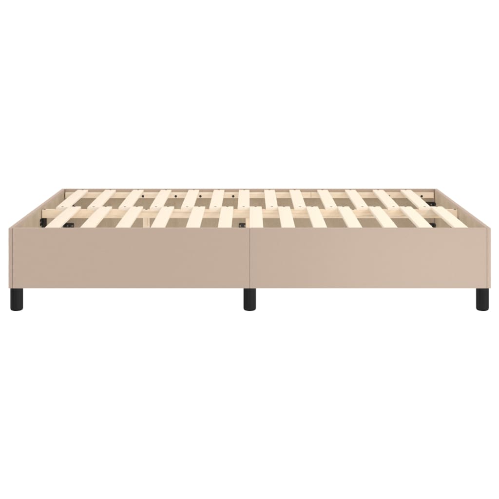 Okvir za krevet s oprugom boja cappuccina 140x190 cm od umjetne kože