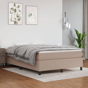 Okvir za krevet s oprugom boja cappuccina 140x190 cm od umjetne kože