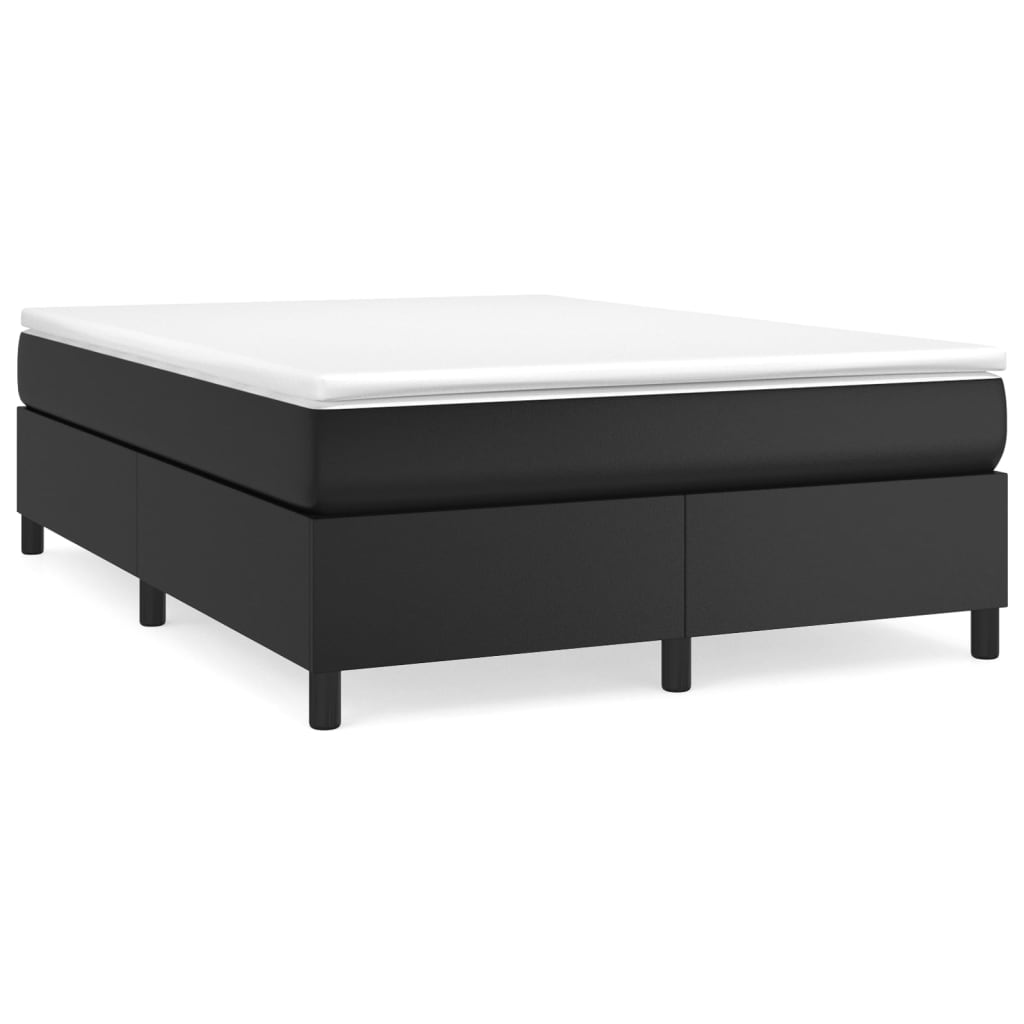 Okvir za krevet s oprugom crni 140x200 cm od umjetne kože