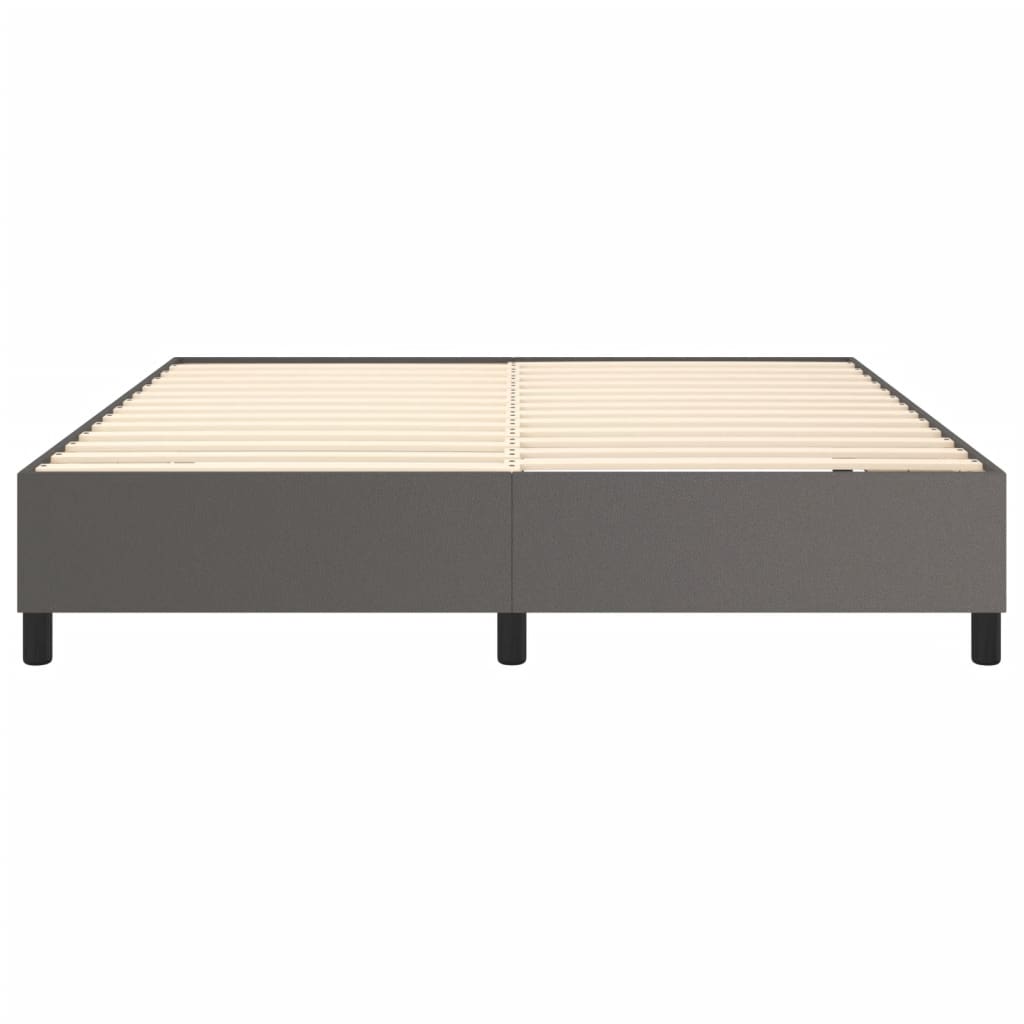 Okvir za krevet s oprugom sivi 180x200 cm od umjetne kože