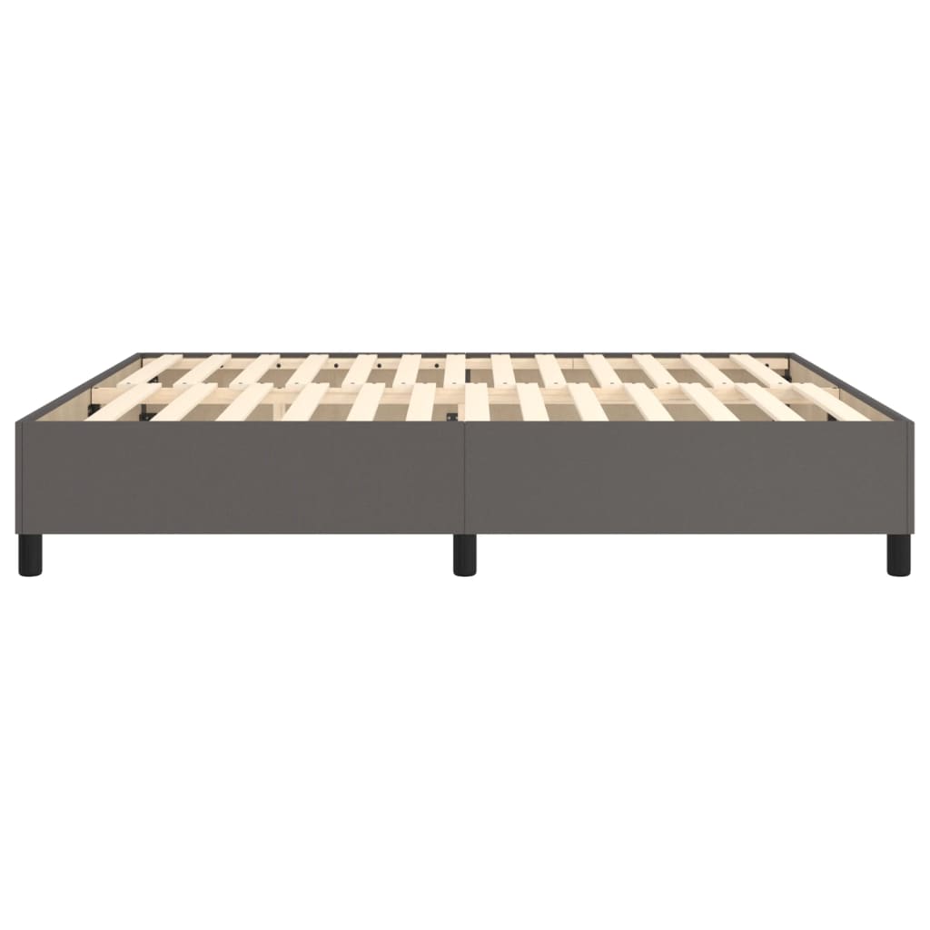 Okvir za krevet s oprugom sivi 180x200 cm od umjetne kože