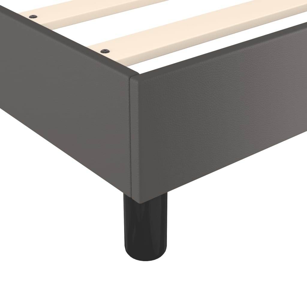 Okvir za krevet s oprugom sivi 180x200 cm od umjetne kože