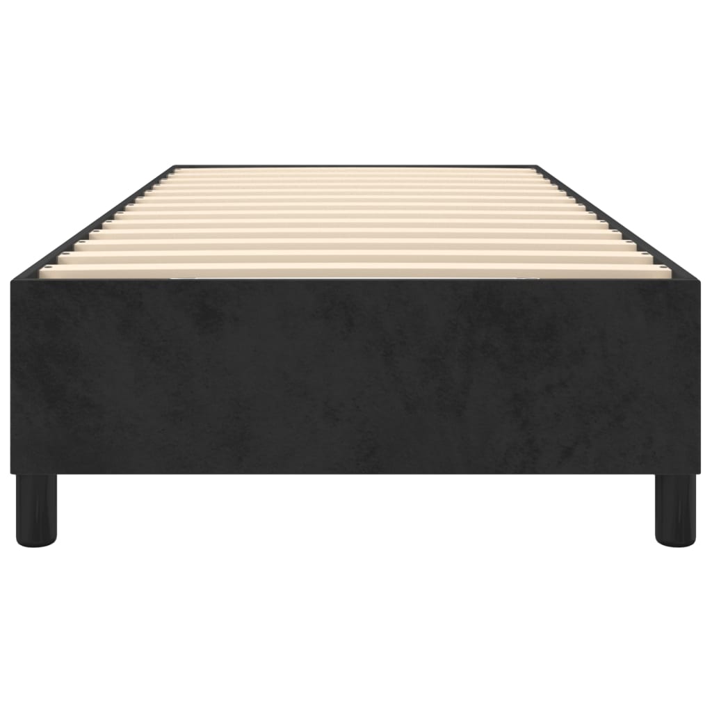 Okvir za krevet s oprugom crni 90x190 cm baršunasti
