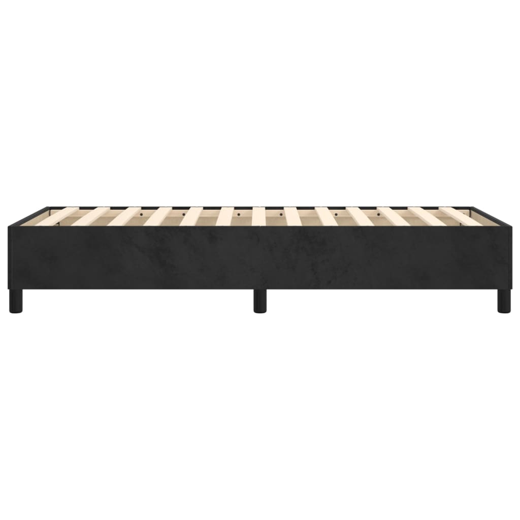 Okvir za krevet s oprugom crni 90x190 cm baršunasti