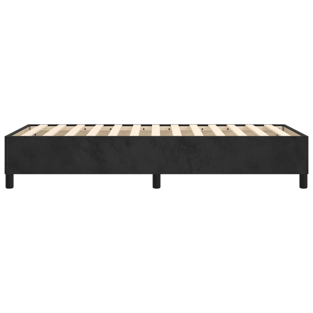 Okvir za krevet s oprugom crni 90x200 cm baršunasti