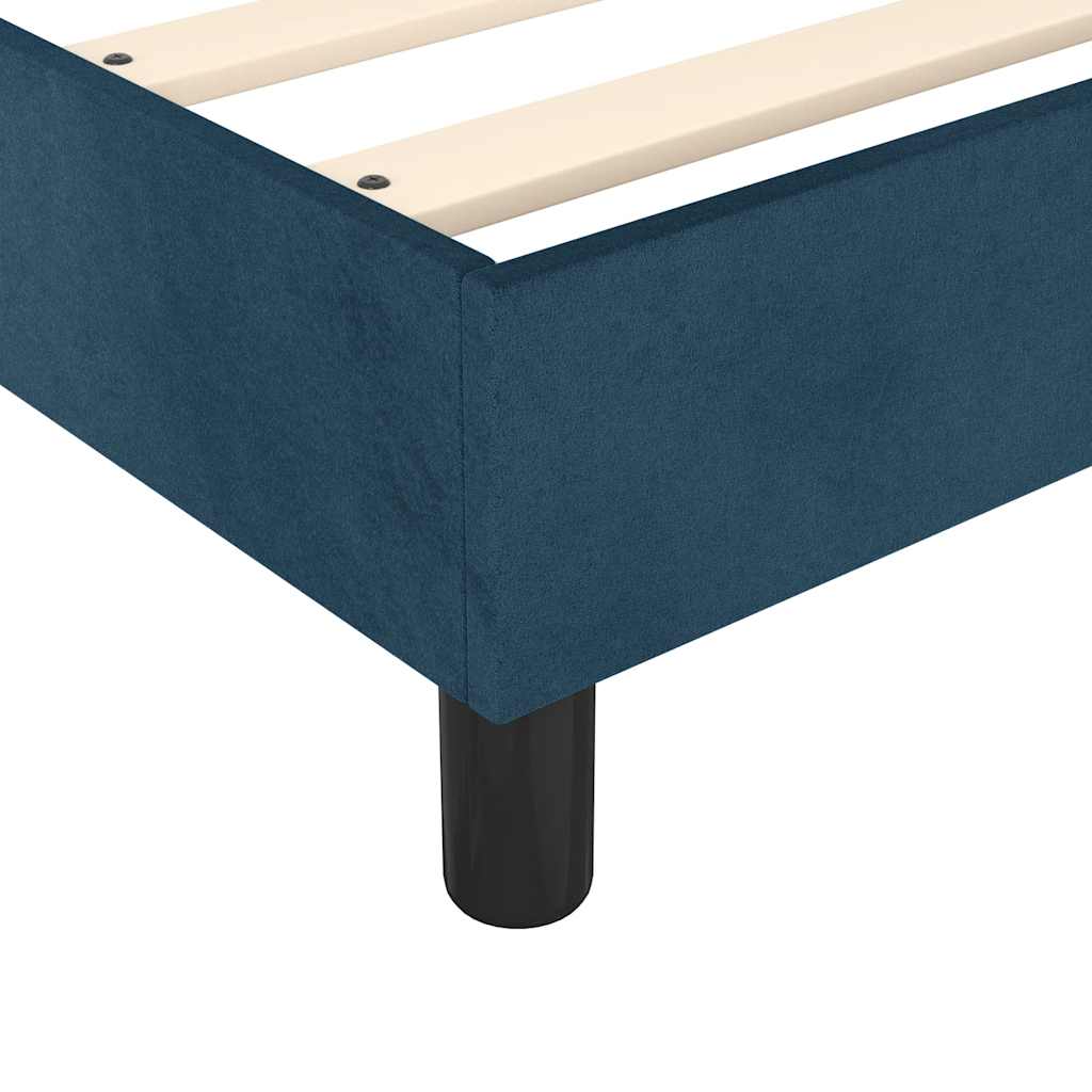 Okvir za krevet s oprugom tamnoplavi 100x200 cm baršunasti