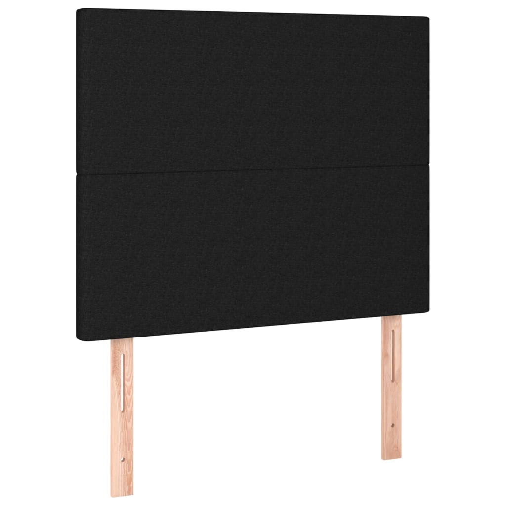 Uzglavlje Crno 80x5x118/128 cm Tkanina
