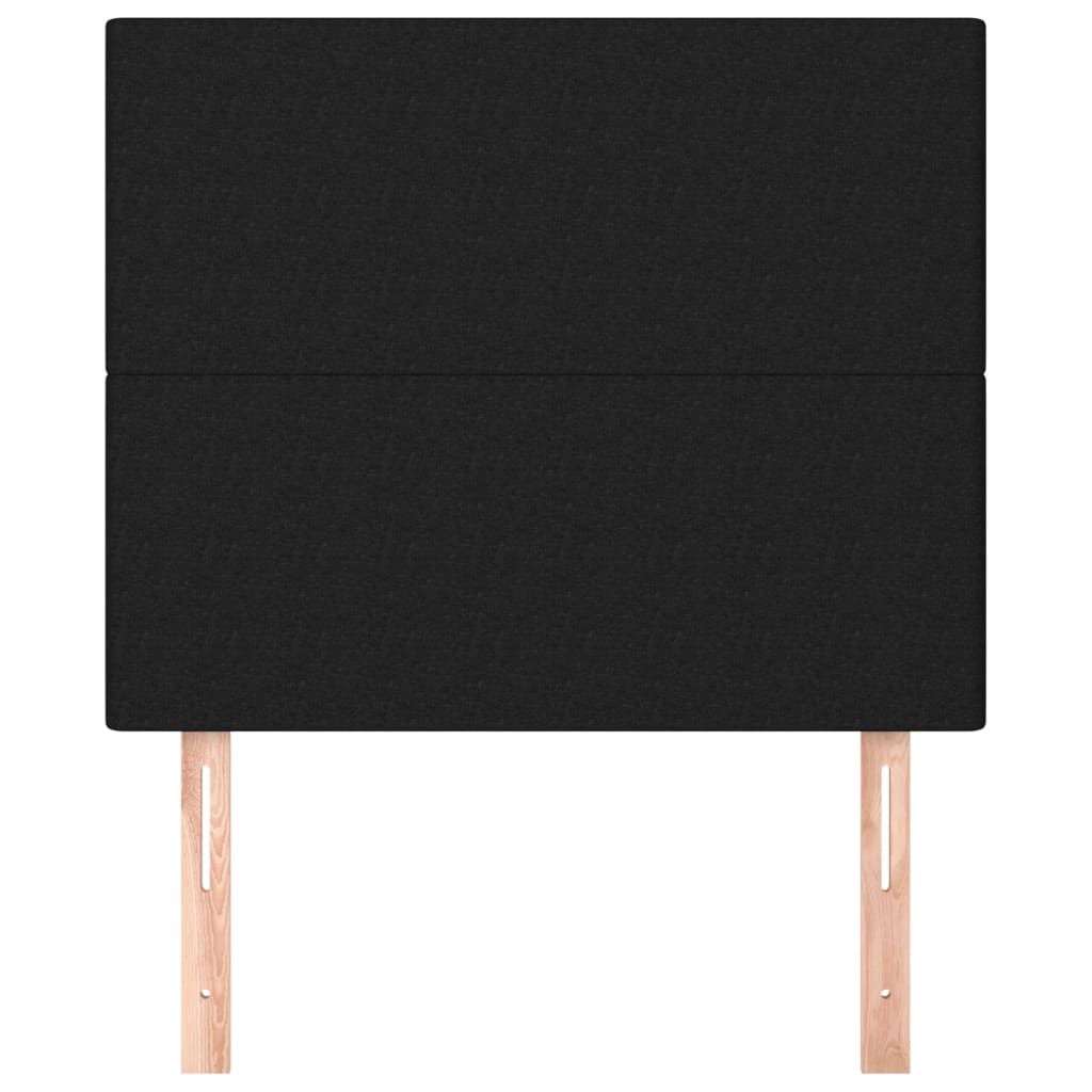 Uzglavlje Crno 80x5x118/128 cm Tkanina