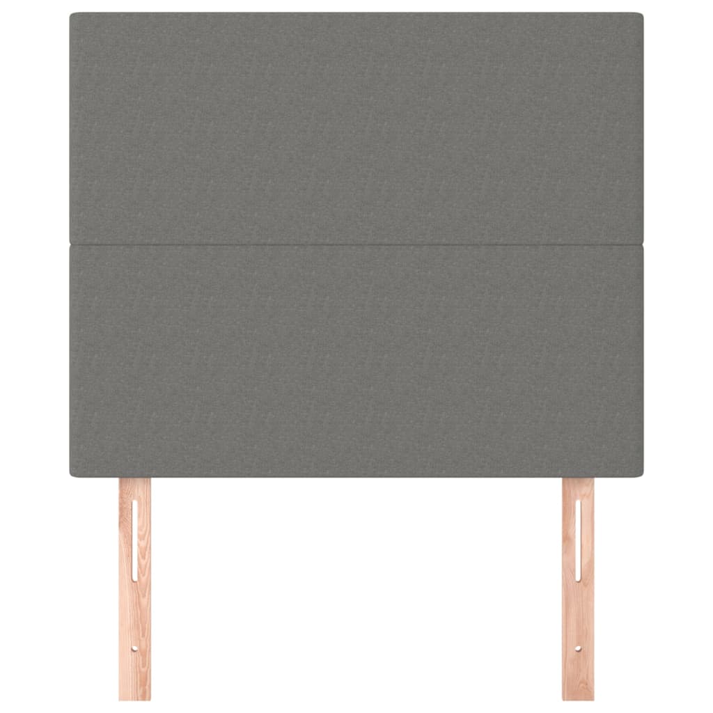 Uzglavlje tamno sivo 90x5x118/128 cm tkanina